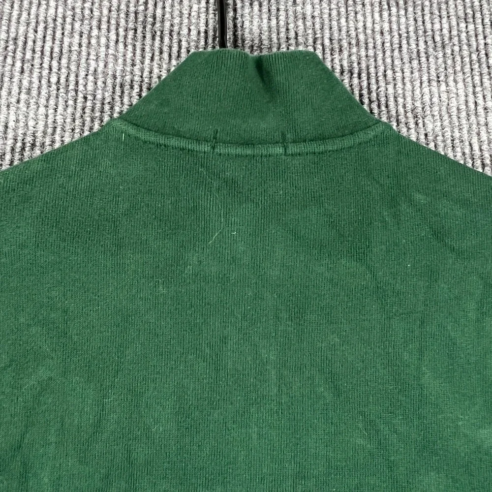Polo Ralph Lauren Sweater Mens XL Extra Large Green Long Sleeve Mock 1/4 Zip